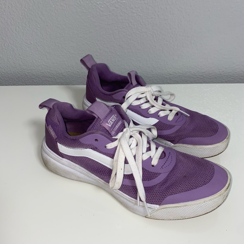 Women’s Vans Purple Athletic Shoe, Size 9.